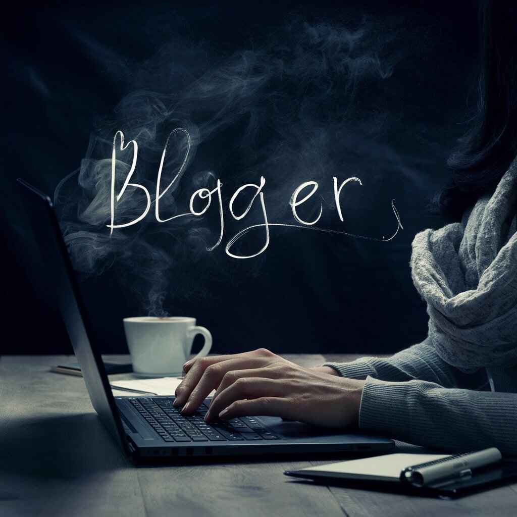 blogger-typing